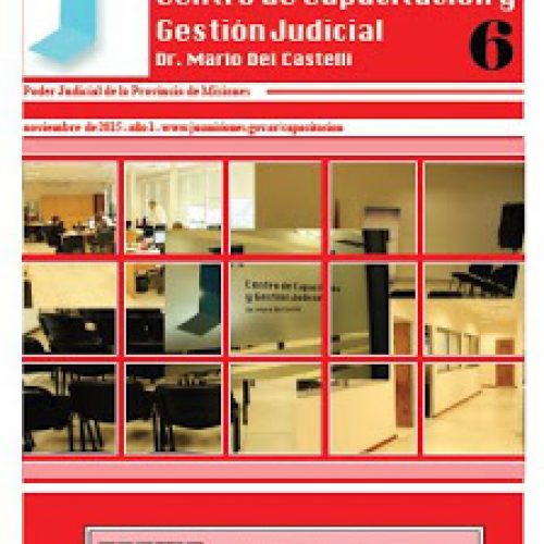 Boletín de Actividades octubre 2015 Centro de Capacitación y Gestión Judicial de Misiones
