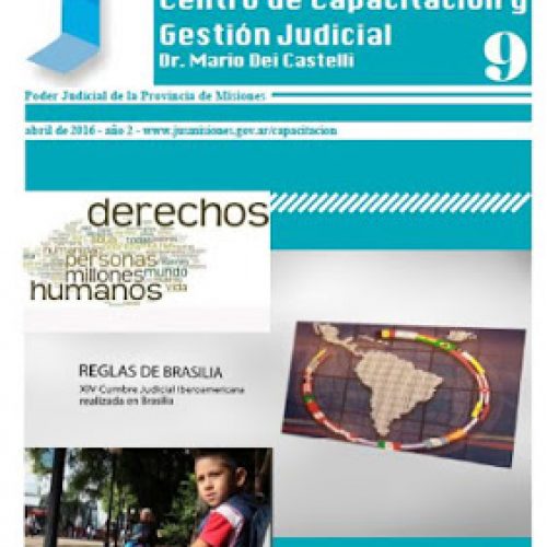 Disponible Boletín N°9 correspondientes a las actividades del mes de Marzo del Centro de Capacitación y Gestión Judicial de Misiones
