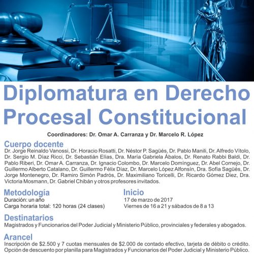 Salta: Nueva Diplomatura en Derecho Procesal Constitucional en Salta