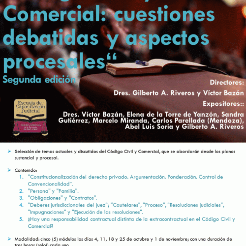 San Juan: Segunda edición del Seminario de Actualización “Código Civil y Comercial: cuestiones debatidas y aspectos procesales”​