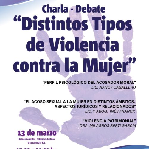 Charla – Debate Distintos Tipos de Violencia contra la Mujer
