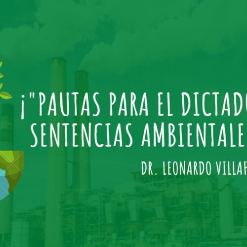 Pautas para el dictado de sentencias ambientales – Dr. Leonardo Villafañe