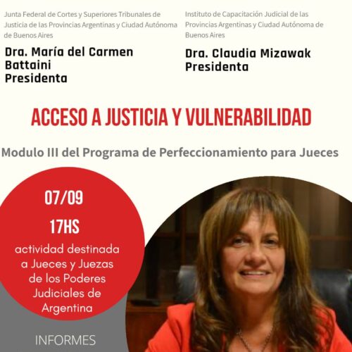 Programa de Perfeccionamiento para Jueces: Módulo III “Acceso a Justicia y vulnerabilidad ”