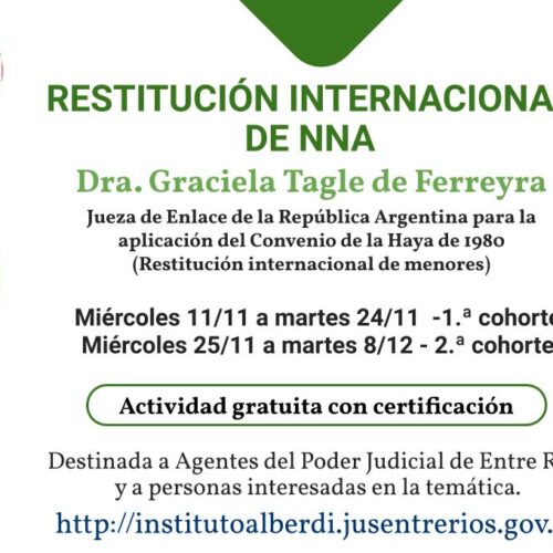 CÁPSULA EDUCATIVA 06: RESTITUCIÓN INTERNACIONAL DE NNA – Instituto “Dr. Juan Bautista Alberdi” (Entre Ríos)