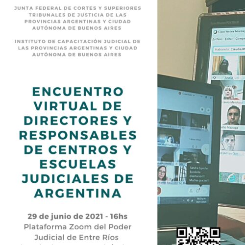 Próximamente‼ Encuentro Virtual de Directores/as y/o Responsables de Escuelas Judiciales de Argentina