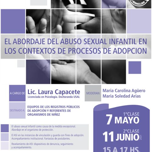 TALLER VIRTUAL: EL ABORDAJE DEL ABUSO SEXUAL INFANTIL EN  LOS CONTEXTOS DE PROCESOS DE ADOPCION