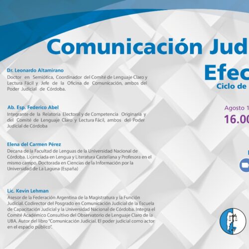 REFLEJAR y LA ESCUELA JUDICIAL DE NEUQUEN invitan al Curso Comunicación Judicial Efectiva. Ciclo de Reflexiones