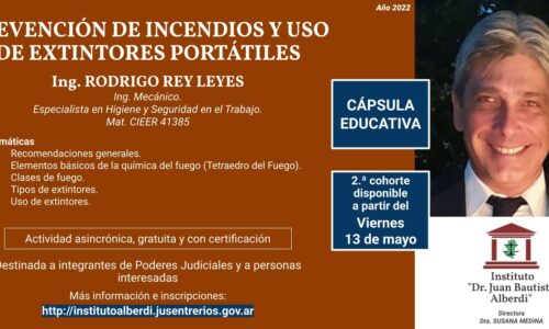 CÁPSULA EDUCATIVA 03: PREVENCIÓN DE INCENDIOS Y USO DE EXTINTORES PORTÁTILES (Instituto “Dr. Juan Bautista Alberdi” – Entre Ríos)