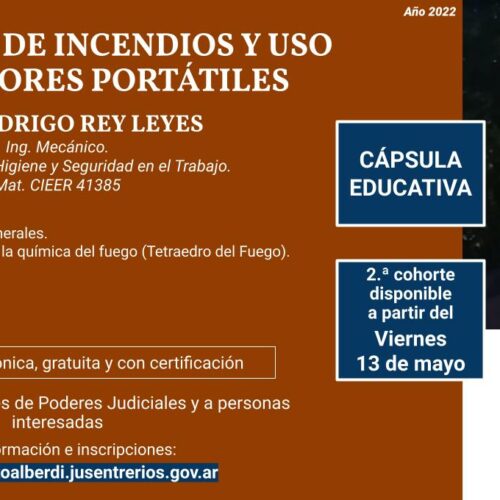 CÁPSULA EDUCATIVA 03: PREVENCIÓN DE INCENDIOS Y USO DE EXTINTORES PORTÁTILES (Instituto “Dr. Juan Bautista Alberdi” – Entre Ríos)