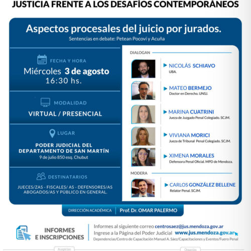 Difundimos: El Centro de Capacitación e Investigaciones Judiciales “Dr. Manuel A. Sáez” INVITA a participar del 6° Encuentro