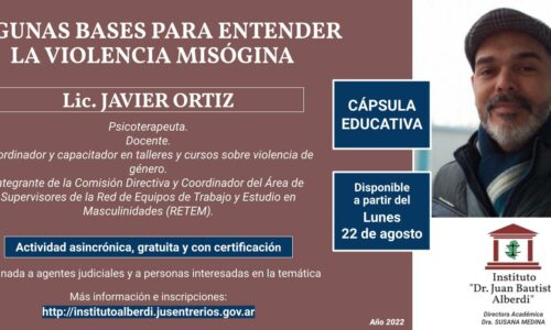 CÁPSULA EDUCATIVA ALGUNAS BASES PARA ENTENDER LA VIOLENCIA MISÓGINA (Instituto “Dr. Juan Bautista Alberdi” – Entre Ríos)