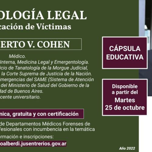 CÁPSULA EDUCATIVA ODONTOLOGÍA LEGAL – Identificación de Víctimas (Instituto “Dr. Juan Bautista Alberdi” – Entre Ríos)