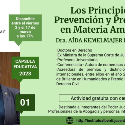 CÁPSULA EDUCATIVA 01: Los Principios de Prevención y Precaución en Materia Ambiental (Instituto “Dr. Juan Bautista Alberdi” – Entre Ríos)