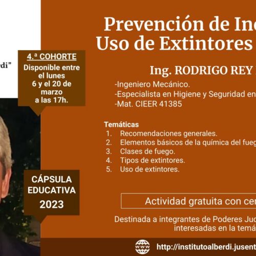 CÁPSULA EDUCATIVA: PREVENCIÓN DE INCENDIOS Y USO DE EXTINTORES PORTÁTILES (Instituto “Dr. Juan Bautista Alberdi” – Entre Ríos)