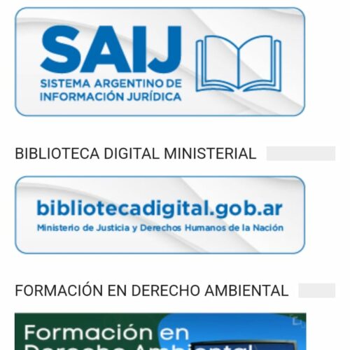 REFLEJAR informa que se encuentra disponible el acceso directo a SAIJ y a la Biblioteca Digital del Ministerio de Justicia y Derechos Humanos de la Nación en Argentina