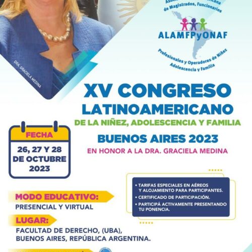 Difusión: XV Congreso Lationamericano de Niñez, Adolescencia y Familia – Bs As 2023