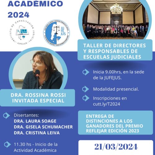 REFLEJAR invita: Apertura de Año Académico y Taller para Directores/as y Responsables de Escuelas Judiciales