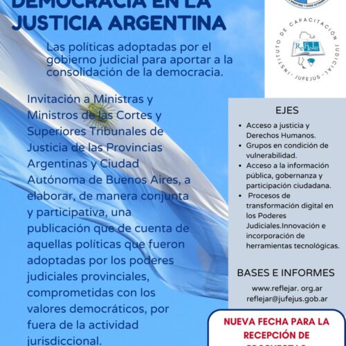 Los 40 años de Democracia en la Justicia Argentina – Propuesta e invitación