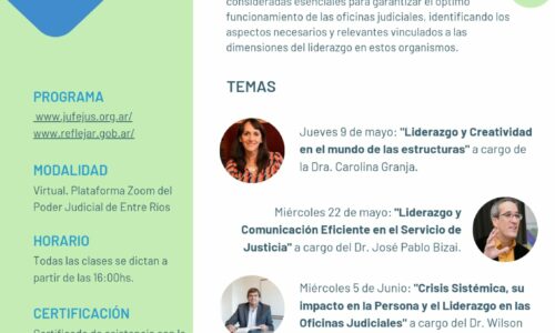 Invitación y difusión: “CICLO DE CONFERENCIAS MAGISTRALES LIDERAZGO EN LAS OFICINAS JUDICIALES ARGENTINAS”