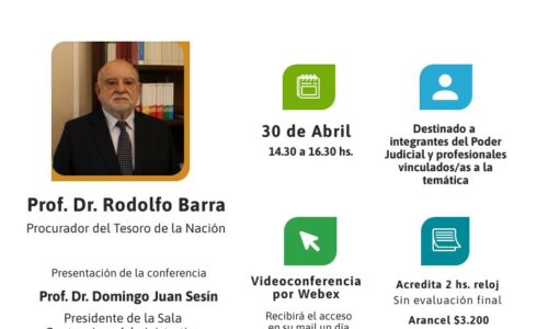 Difusión: Videoconferencia “Desregulación. Decretos de Necesidad y Urgencia” – 30/4 – Rodolfo Barra