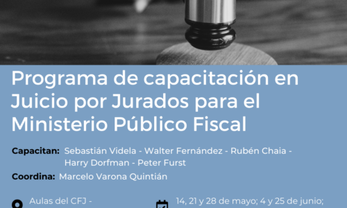 PROGRAMA DE CAPACITACIÓN EN JUICIO POR JURADOS PARA EL MINISTERIO PÚBLICO FISCAL
