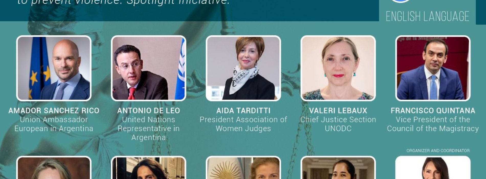 Difusión International👉 Forum with judges “Gender Perspectives in the judiciary and measures to prevent violence. Spotlight Iniciative”. Organizado por UNODC