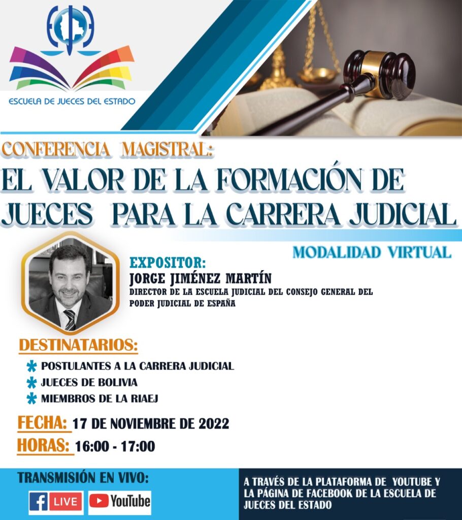 Conferencia Magistral del Dr. Jorge Jimenez Martín “El valor de la  formación de Jueces para la carrera judicial” | Reflejar