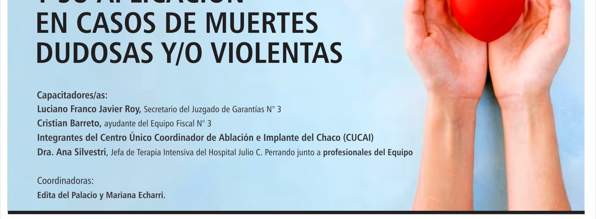 Jornada de Capacitación sobre Ley Justina y su aplicación en casos de muertes dudosas y/o violentas